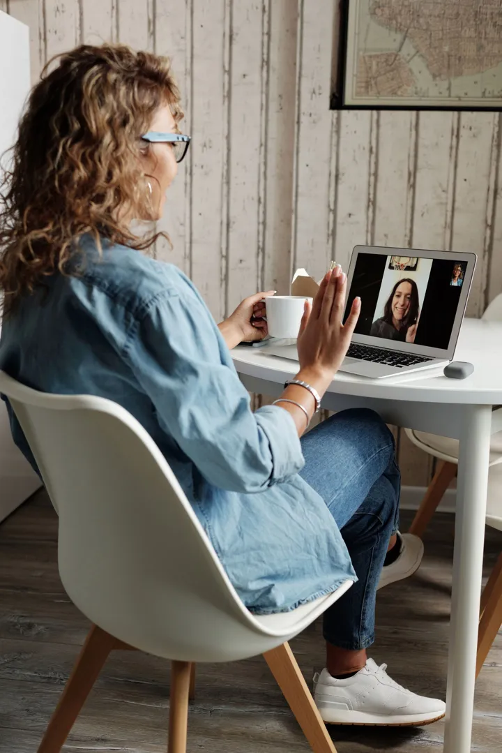 Coach on a video session