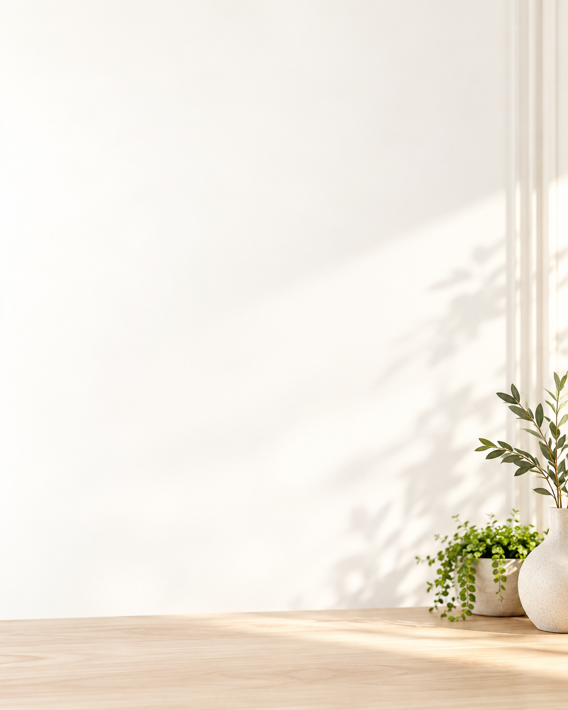Sunlit treatment room with a massage table and plants